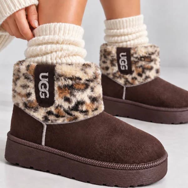 بوت UGG زنانه ساقدار پشمی لژدار
