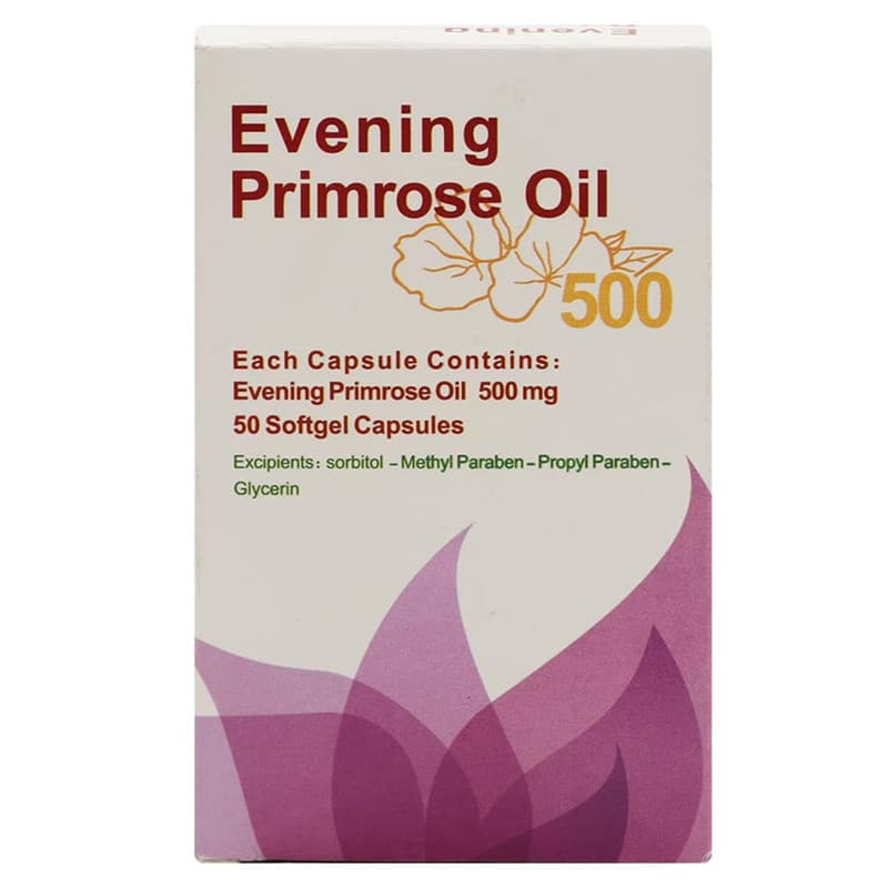 کپسول روغن گل مغربی ۵۰۰ میلی گرم داروسازی حکیم بسته ۵۰ عددی — تصویر ۳