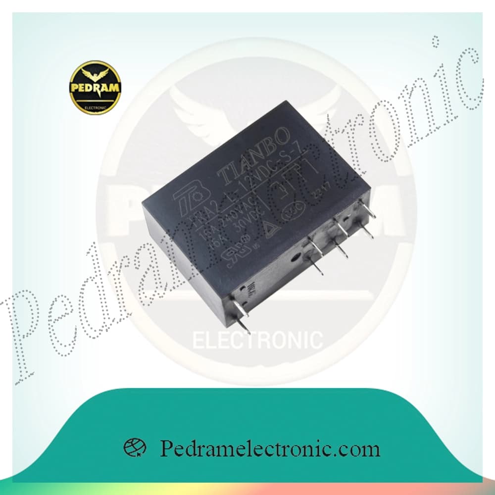 رله ۱۲ ولت DC صنعتی مدل TRA2-L-12VDC-S-Z (8 پین) – رله قدرت ۱۶ آمپر قابل نصب روی سوکت