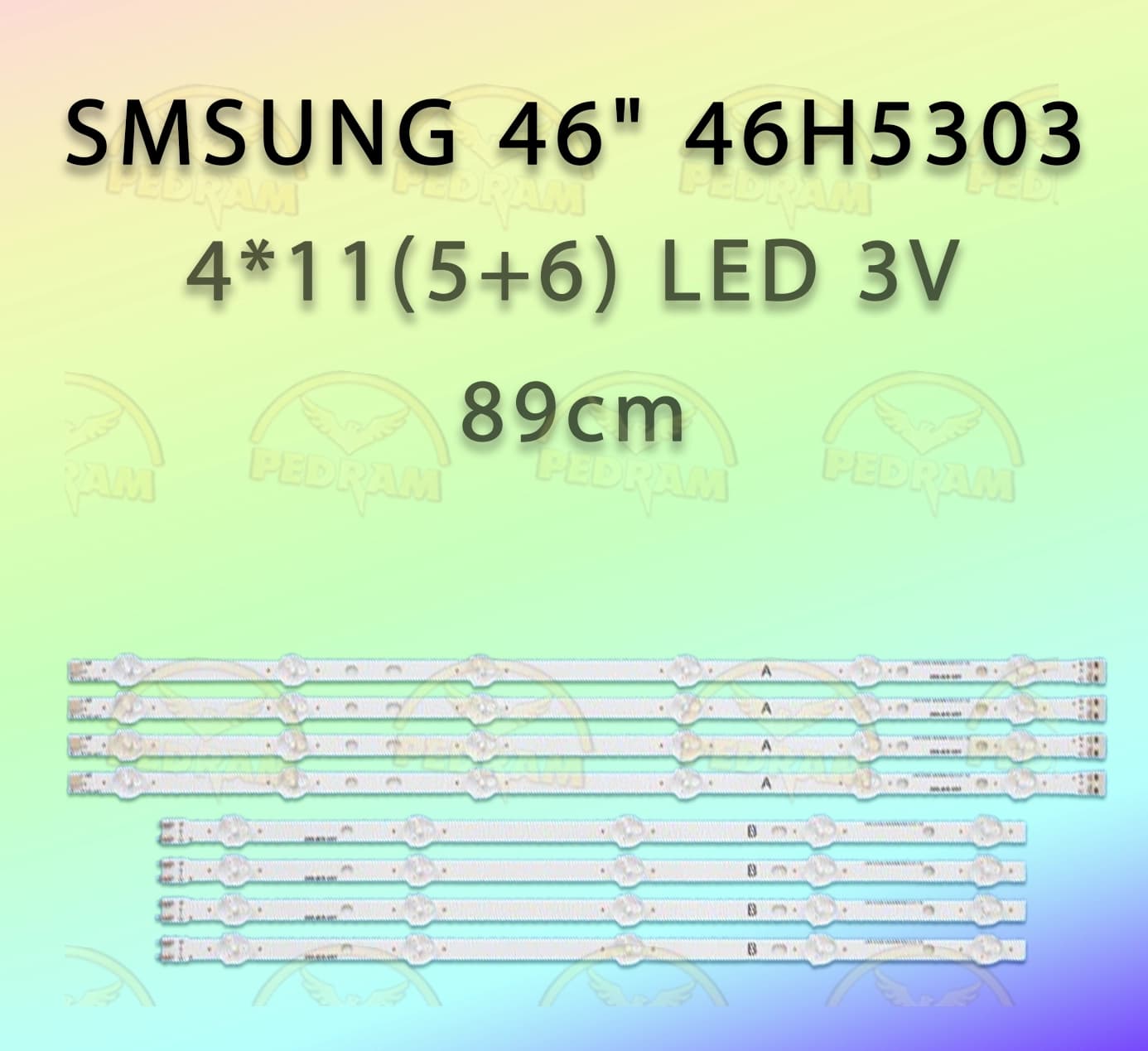 بک‌لایت LEDBAR سامسونگ ۴۶ اینچ (سری H-J) – کیت نور پس‌زمینه ۴ شاخه × ۱۱ LED برای تلویزیون‌های ۴۶H5303 و مدل‌های مشابه