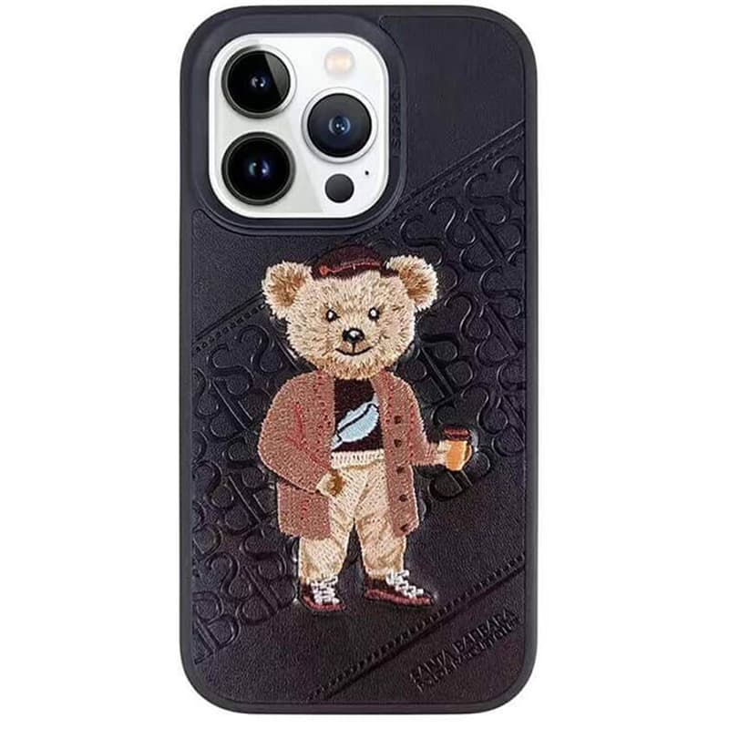 قاب چرم آیفون POLO ORG TEDDY 14PRO مشکی
