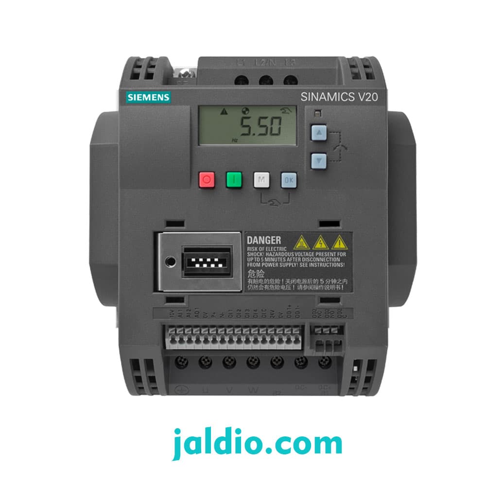 اینورتر سه فاز زیمنس Siemens V20 توان 2.2KW کد 6SL3210-5BE22-2UV0