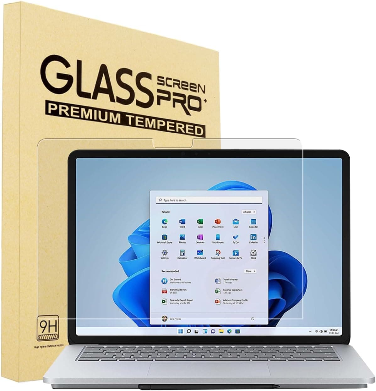 محافظ شیشه‌ای (گلس) صفحه نمایش سرفیس لپتاپ استودیو 1 و 2 (14.4 اینچ)