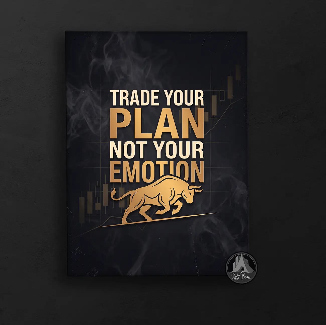 تابلو انگیزشی ترید Trade Your Plan کد DA-(1406) | دکور معامله‌گری — تصویر ۵