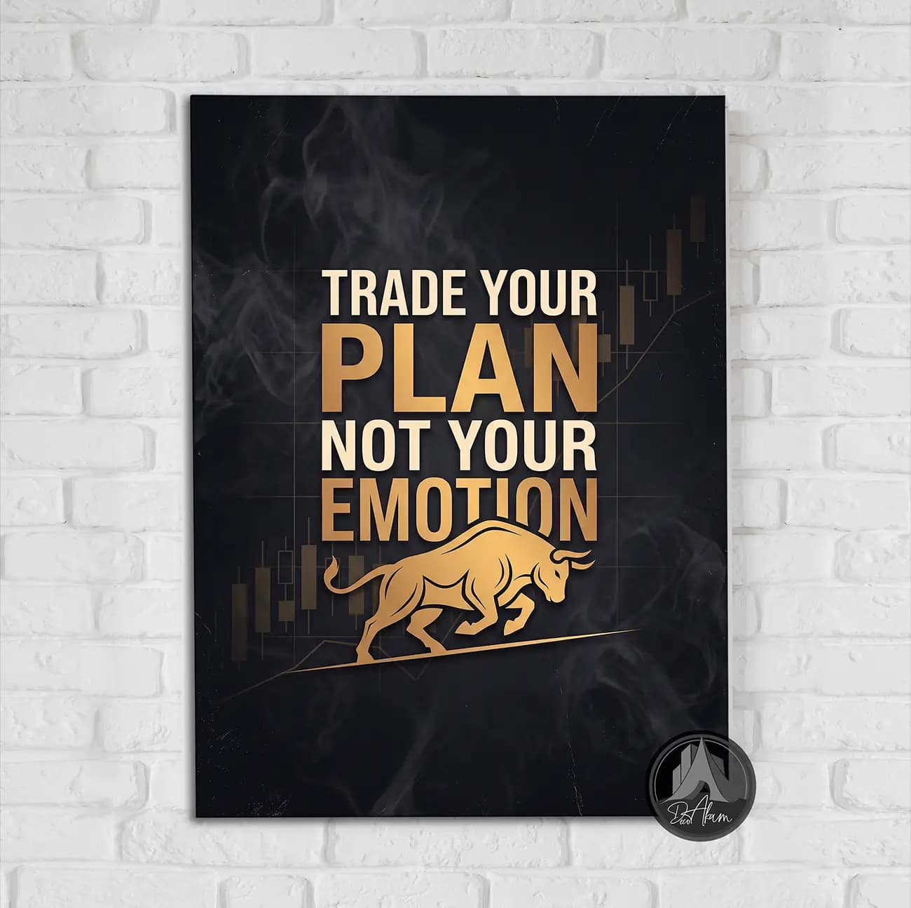 تابلو انگیزشی ترید Trade Your Plan کد DA-(1406) | دکور معامله‌گری — تصویر ۳