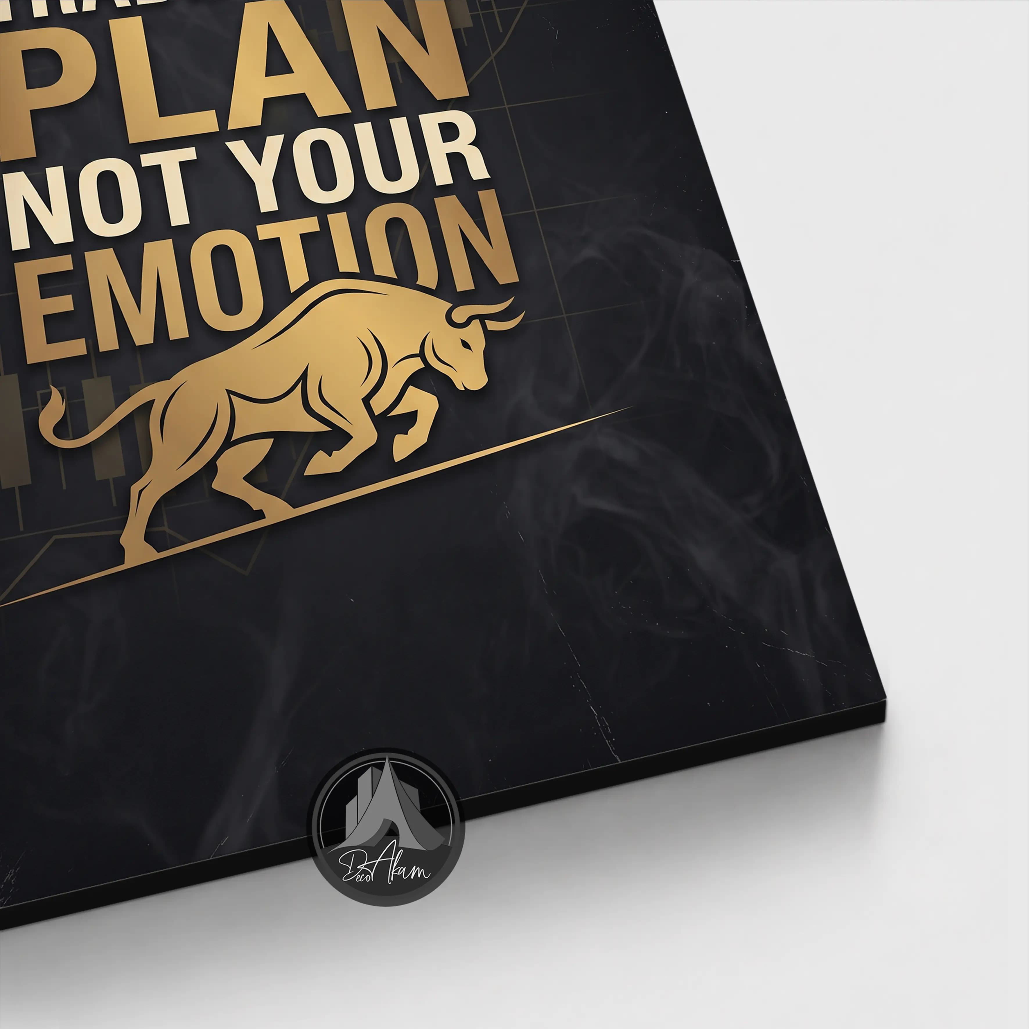 تابلو انگیزشی ترید Trade Your Plan کد DA-(1406) | دکور معامله‌گری — تصویر ۲
