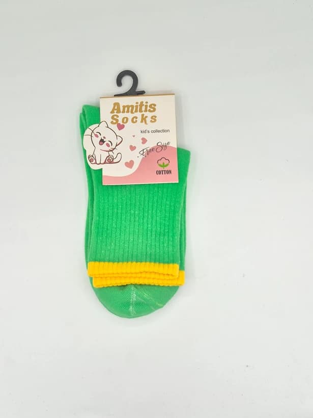 جوراب ساق بلند ساده Amitis Socks برای سن‌ ۳ تا ۵سال