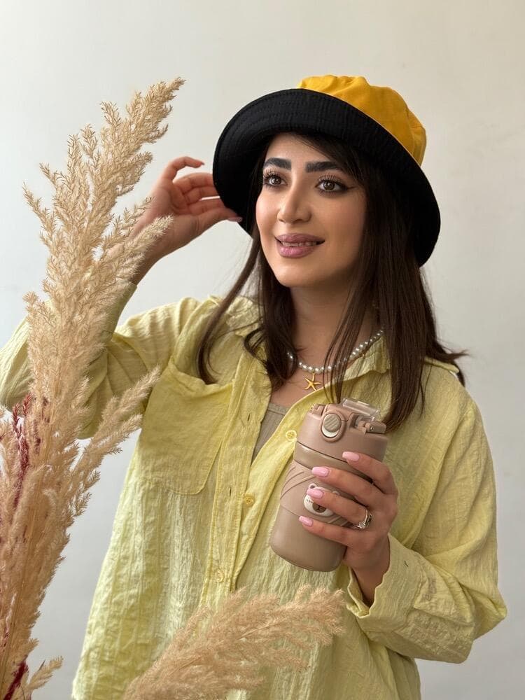 کلاه باکت کتان ساده دورو 2555 — تصویر ۴
