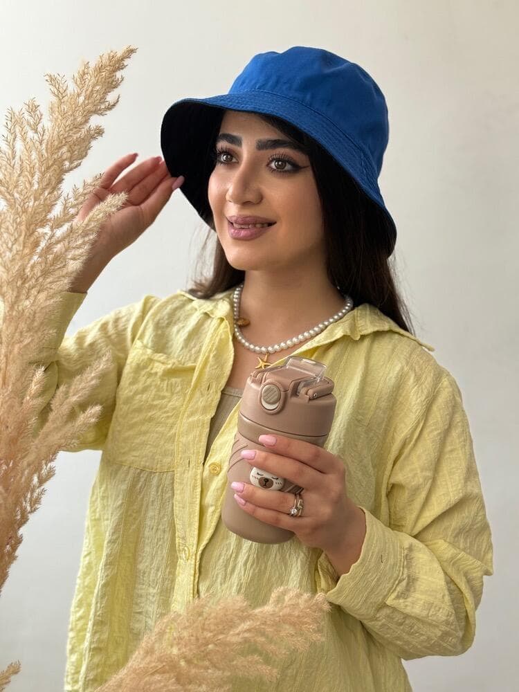 کلاه باکت کتان ساده دورو 2555 — تصویر ۶
