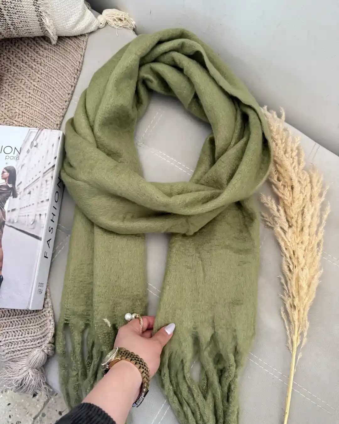 بیگ اسکارف موهر وارداتی 107195 — تصویر ۲