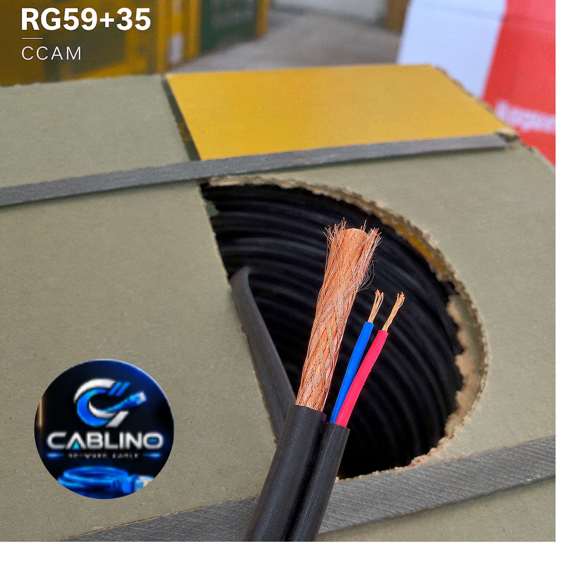 کابل ترکیبی دوربین مداربسته تمام مس305 متر