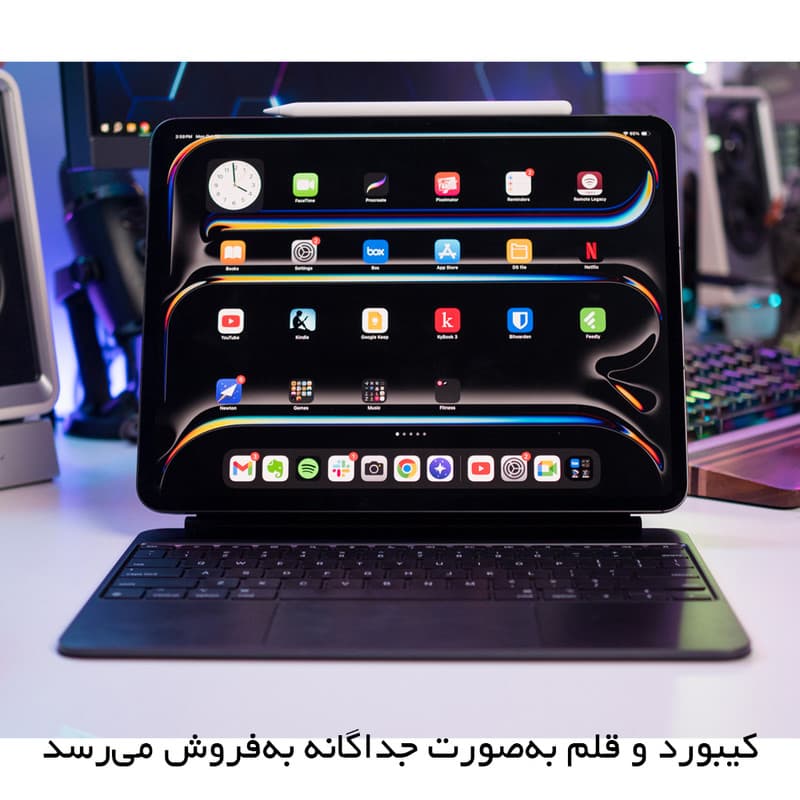 13 اینچ اپل مدل IPad Pro 2025 M5 Wi-Fi Nano-Texture ظرفیت 1 ترابایت و رم 16 گیگابایت، رزولوشن دوربین 12 مگاپیکسل، پشتیبانی از قلم و کیبورد — تصویر ۵