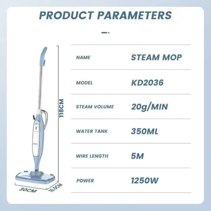 بخارشو 1250 وات دی اس پی DSP مدل KD2036 — تصویر ۲