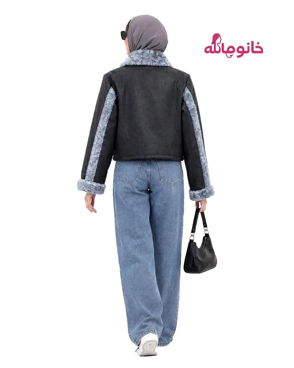 كت چرم دخترانه 70114 یقه انگلیسی آستر پولیشی — تصویر ۲