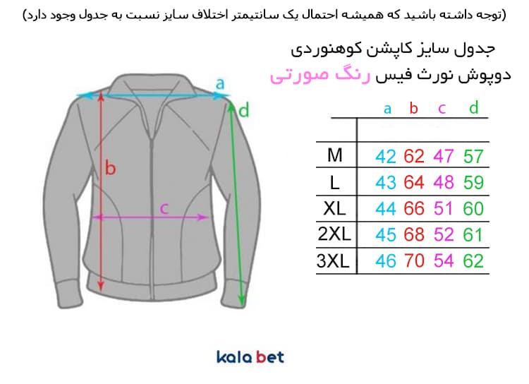 کاپشن کوهنوردی دوپوش نورث فیس کد NF-pink — تصویر ۶