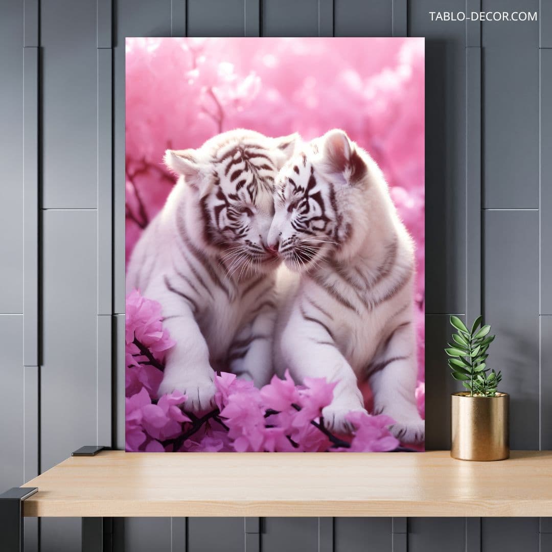 تابلو ببر های مهربان kind tigers