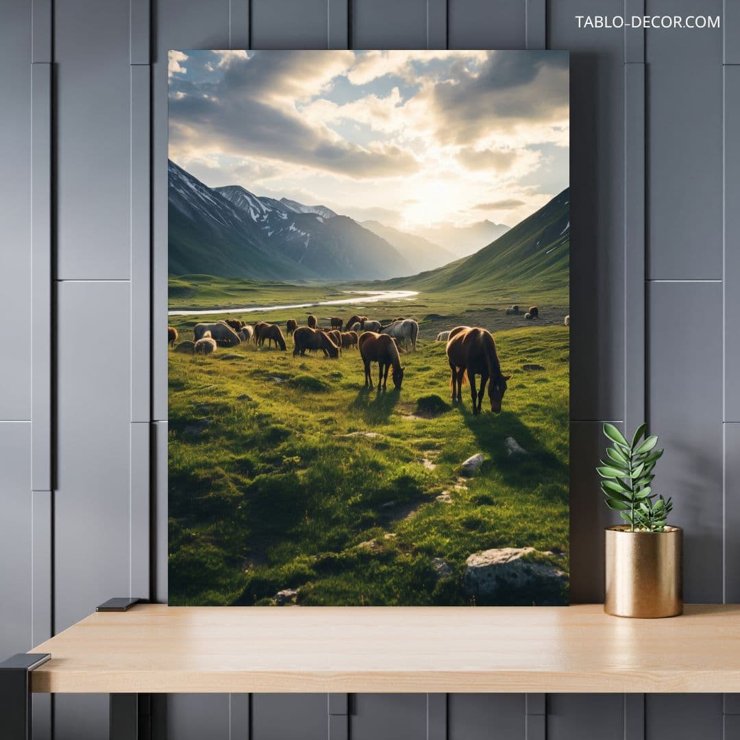 تابلو اسب های زیبا Beautiful horses