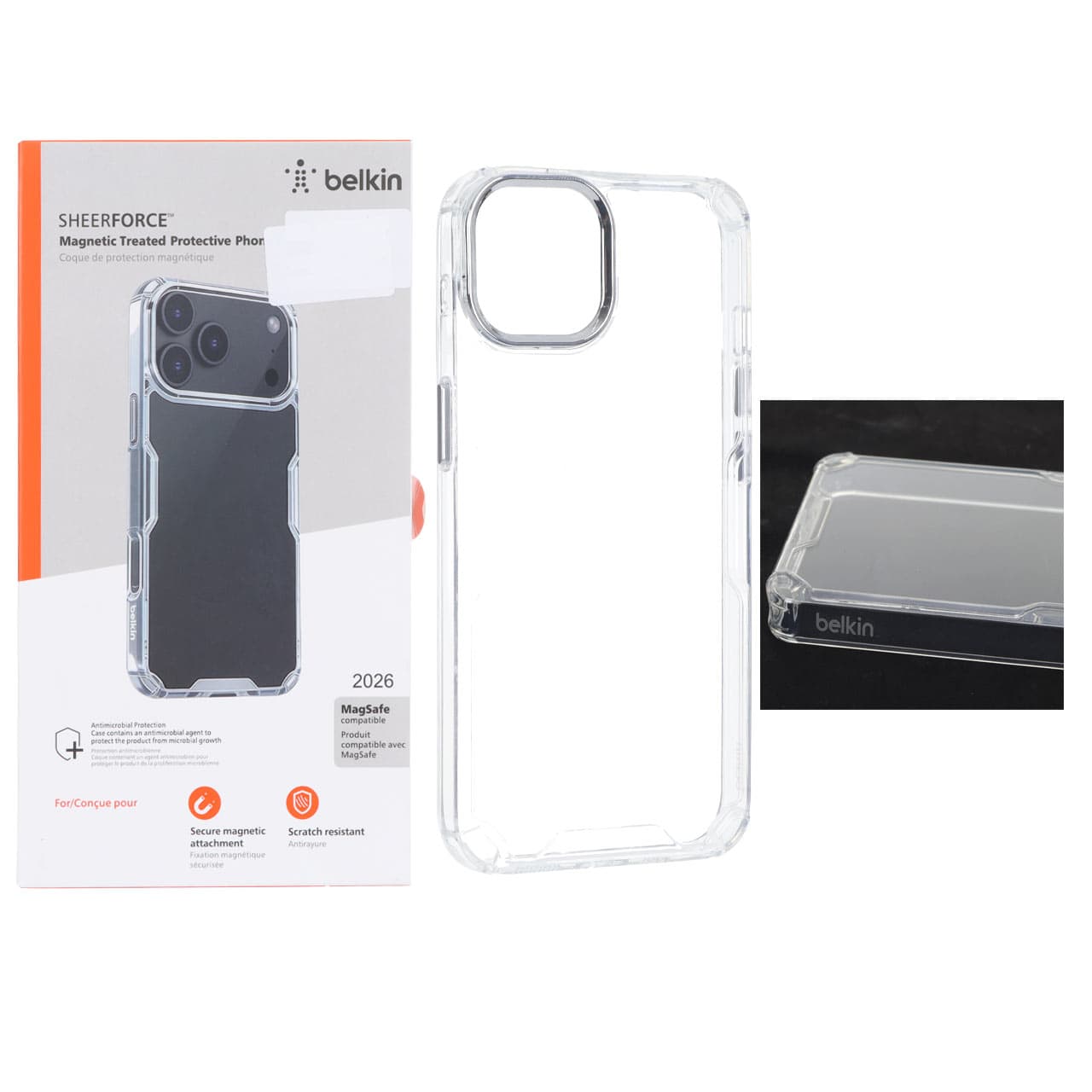 قاب اورجینال Belkin ایربگ دار شفاف Apple iPhone 13 / iPhone 14 (پک دار)