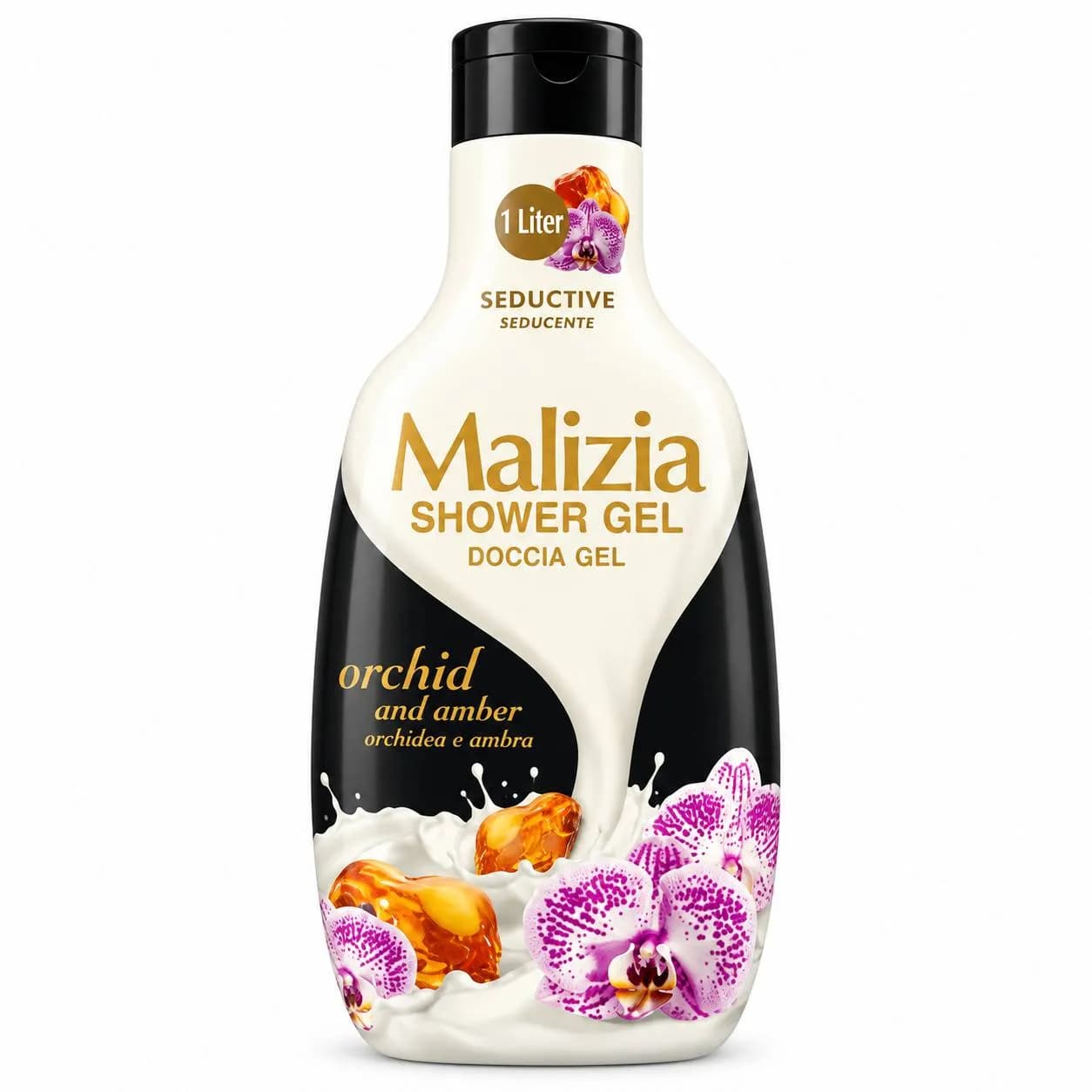 شامپو بدن ارکیده و کهربا Malizia Orchid & Amber