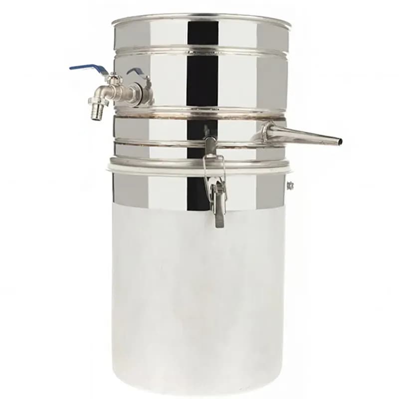 گلاب‌گیر 30 لیتری لوله کوتاه (دستگاه تقطیر) استیل مدل STL-G30L