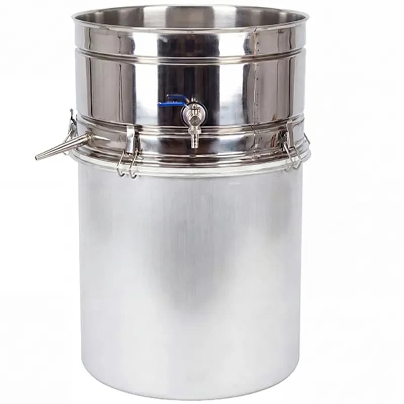 گلاب‌گیر 60 لیتری لوله کوتاه (دستگاه تقطیر) استیل مدل STL-G60L