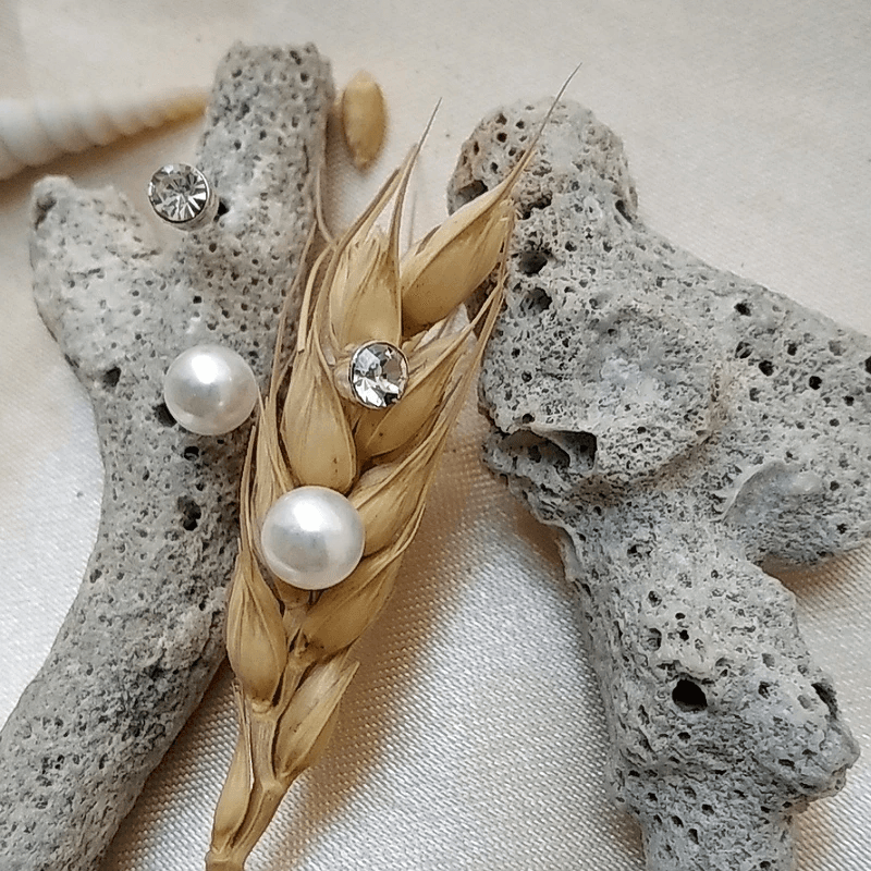 گوشواره نگینی پک 3 عددی — تصویر ۳