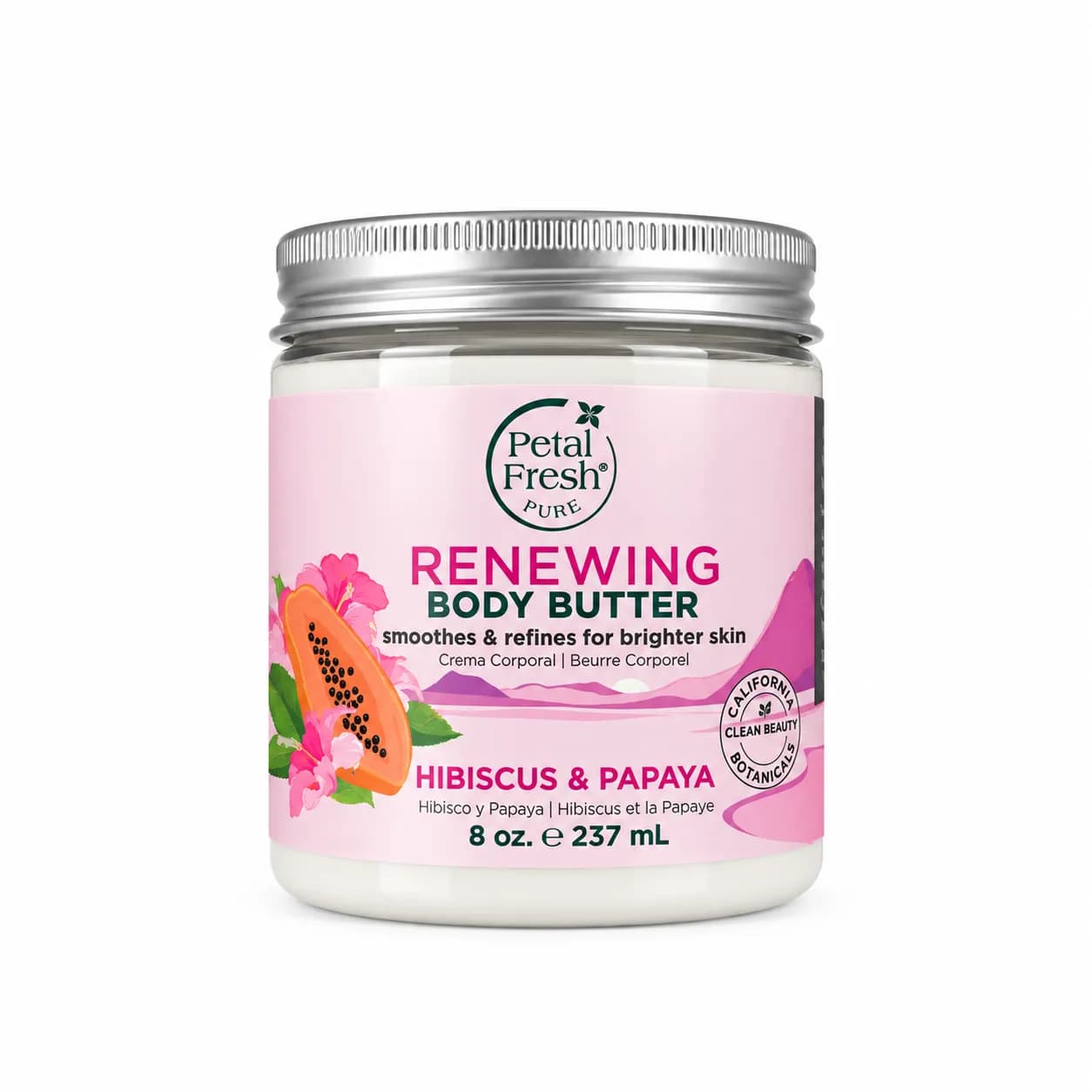 کره بدن هیبیسکوس و پاپایا پتال فرش Hibiscus & Papaya