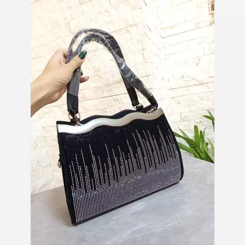 کیف نگین دار مجلسی لبه موج