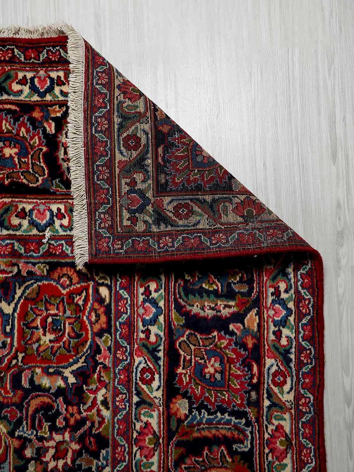 فرش دستبافت وینتیج دوبَر 6 متری ابعاد 245×265 مشهد کد 040415 — تصویر ۳