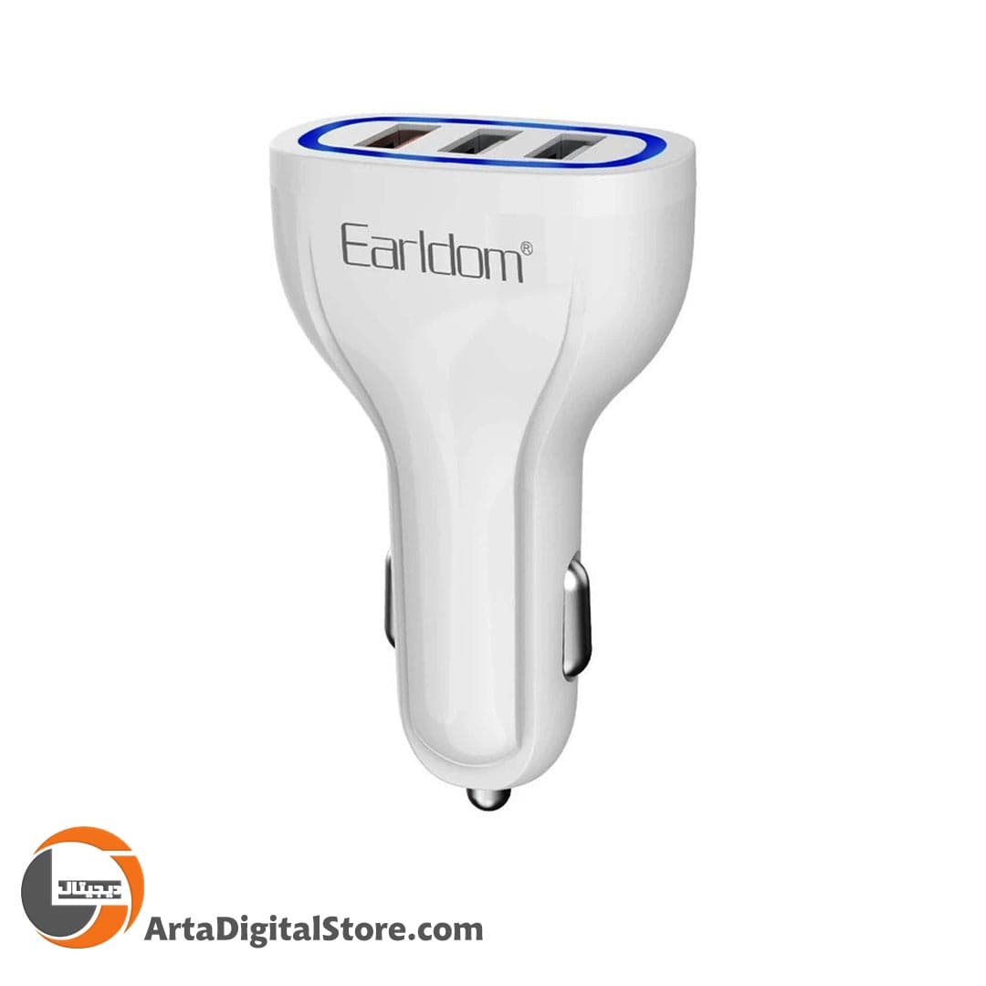 شارژر فندکی ارلدام Earldom ES-CC13 Car Fast Charger White — تصویر ۲