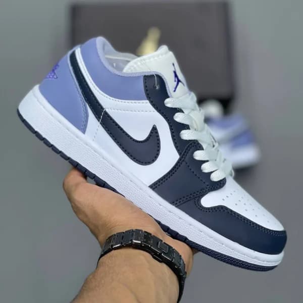نایک ایر جردن وان لو ایندیگو Jordan 1 Low White Indigo Haze