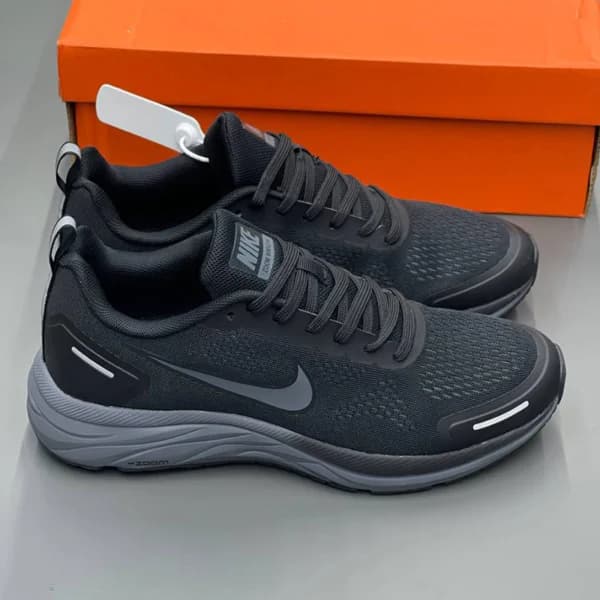 نایک زوم وین فلو NIKE ZOOM WINFLO 9X مشکی طوسی — تصویر ۳