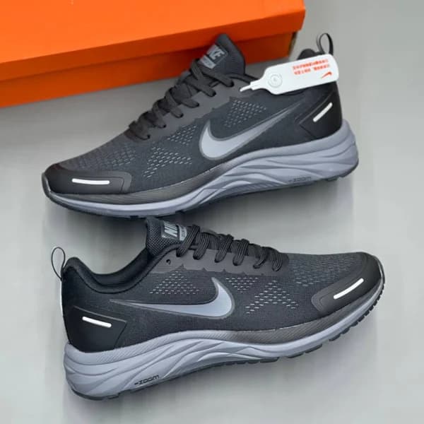 نایک زوم وین فلو NIKE ZOOM WINFLO 9X مشکی طوسی — تصویر ۲