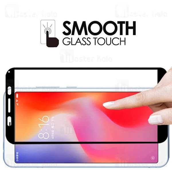 محافظ صفحه شیشه ای تمام صفحه تمام چسب Xiaomi Redmi 6 / Redmi 6A 9D Glass — تصویر ۵