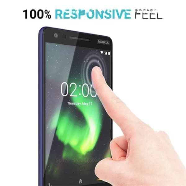 محافظ صفحه شیشه ای تمام صفحه تمام چسب نوکیا Nokia 2.1 2018 9D Glass — تصویر ۲
