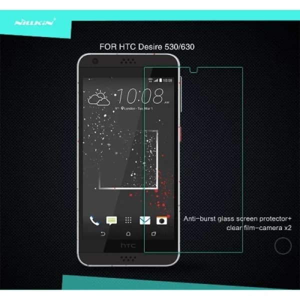 محافظ صفحه نمایش شیشه ای نیلکین اچ تی سی Nillkin H Glass HTC Desire 530 / 630 — تصویر ۲