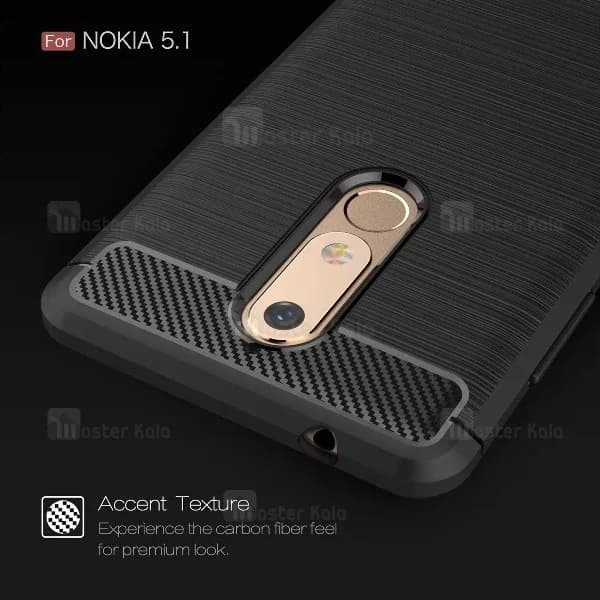 قاب طرح فیبر کربنی نوکیا Nokia 5.1 2018 Rugged Armor Fiber Carbon — تصویر ۳