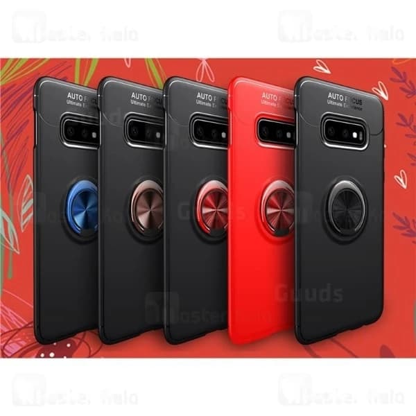قاب ژله ای طرح چرم انگشتی سامسونگ Samsung Galaxy S10e AutoFocus Magnetic Ring — تصویر ۲