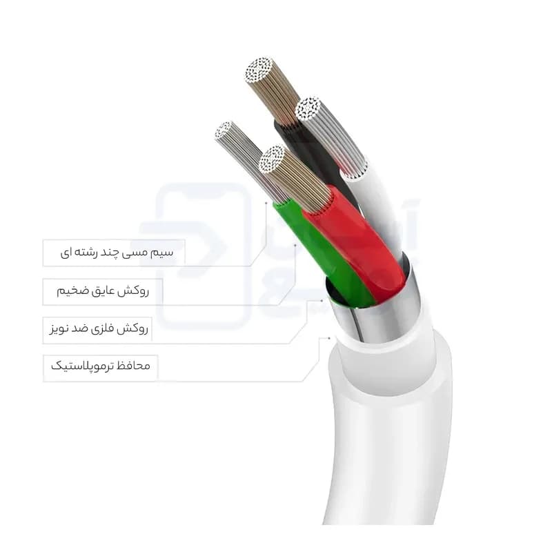 کابل شارژ اورجینال اپل مدل USB-C به lightening سری آیفون 13 و 14 ساخت تایوان با گارانتی 12 ماهه آسان توزیع — تصویر ۲
