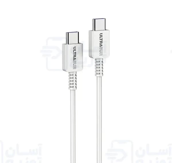 کابل شارژ دو سر تایپ سی اولتراسور Ultrasur مدل U-C11p با گارانتی 12 ماهه آسان توزیع — تصویر ۳