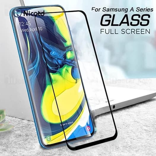 محافظ صفحه شیشه ای تمام صفحه تمام چسب سامسونگ Samsung Galaxy A80 / A90 Glass — تصویر ۲
