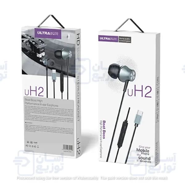 هندزفری تایپسی Type-C اولتراسور Ultrasur مدل U-H2 با گارانتی 12 ماهه آسان توزیع — تصویر ۲