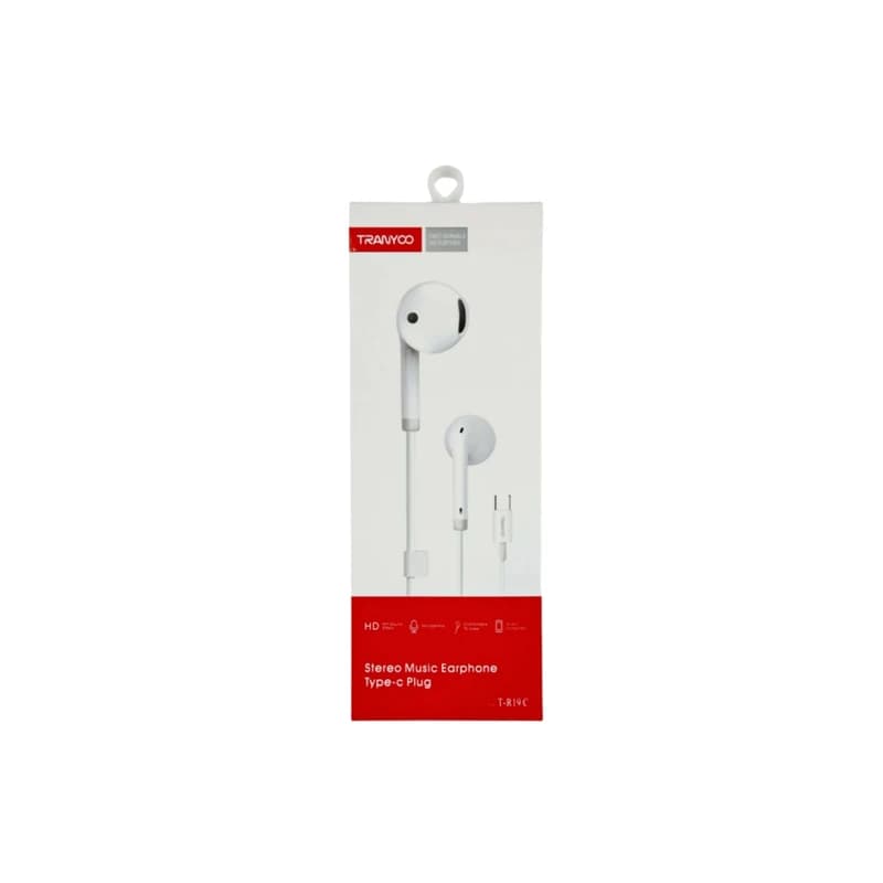 هندزفری سیمی Type-C ترانیو Tranyoo مدل T-R19C با گارانتی 12 ماهه آسان توزیع — تصویر ۲