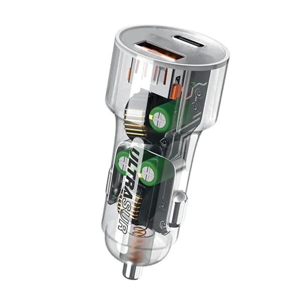شارژر فندکی اولتراسور Ultrasur مدل U‑B5 با توان خروجی PD 30 وات و QC3.0 18