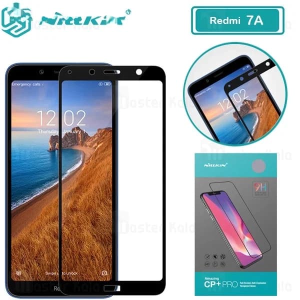 محافظ صفحه شیشه ای تمام صفحه تمام چسب شیائومی Xiaomi Redmi 7A Nillkin CP+ Pro