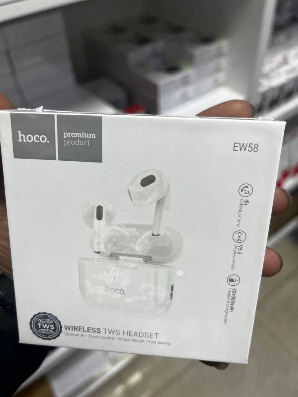 هندزفری بیسیم ایرپاد برند هوکو HOCO مدل EW58 — تصویر ۳