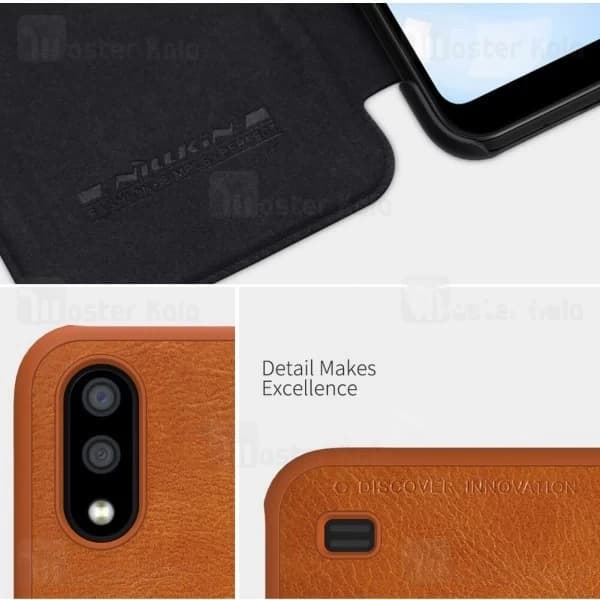 کیف چرمی نیلکین سامسونگ Samsung Galaxy A01 / A015 Nillkin Qin Leather Case — تصویر ۷