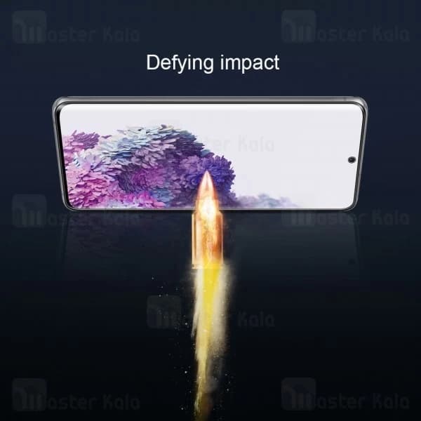 محافظ صفحه شیشه ای دورچسب تمام صفحه نیلکین Samsung Galaxy S20 3D CP+ Max — تصویر ۴