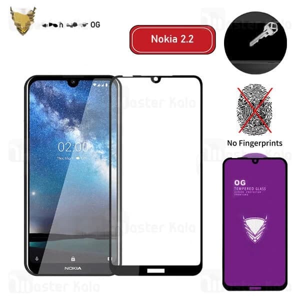 محافظ صفحه شیشه ای تمام صفحه تمام چسب OG نوکیا Nokia 2.2 OG 2.5D Glass