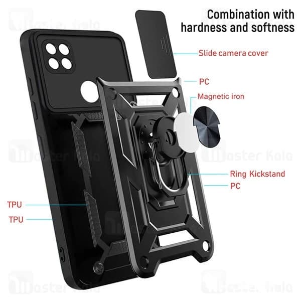 گارد محافظ ضد ضربه انگشتی Xiaomi Redmi 10A SHUNIJA Case دارای محافظ دوربین — تصویر ۶